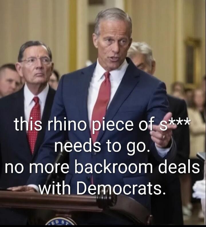 this rhino piece of s*** needs to go. no more backroom deals with Democrats.