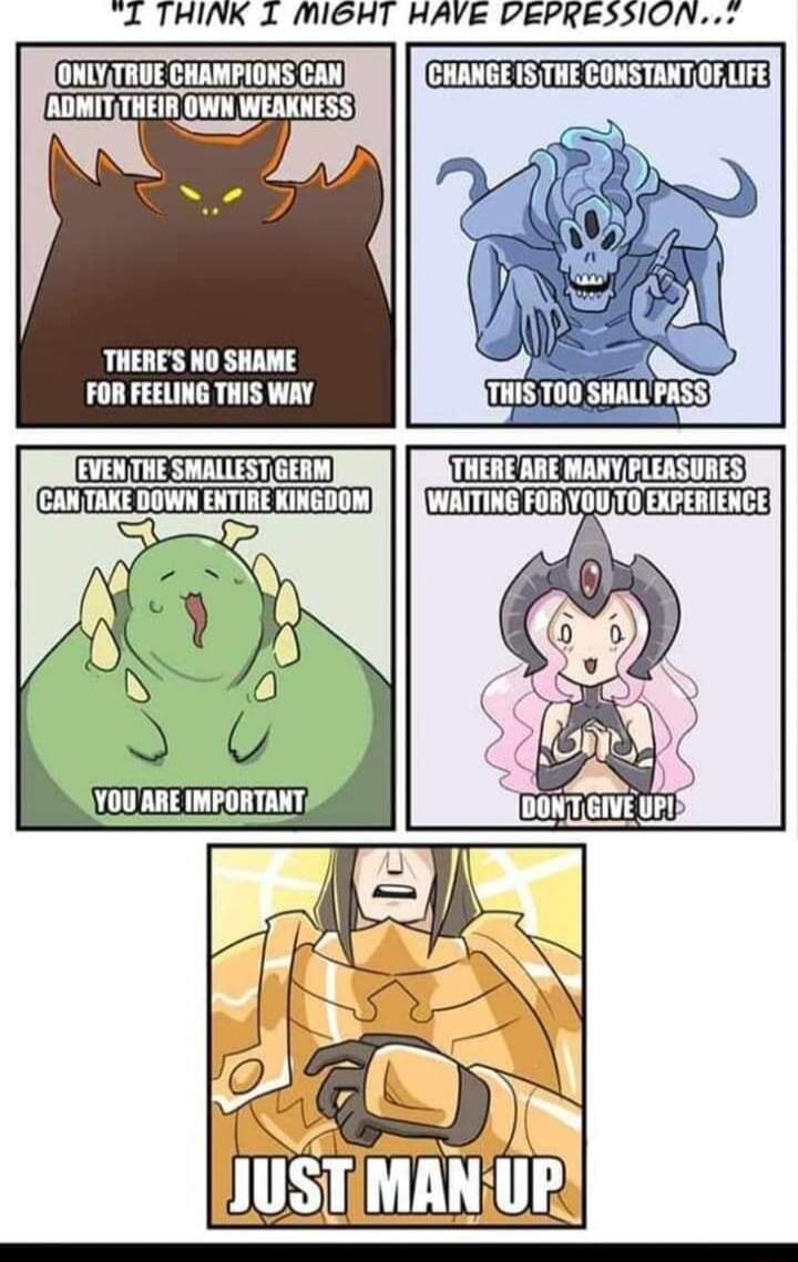 L THINK 1 MIGHT HAVE PEPRESSION EITHEBUREIRITIIATS THERES NO SHAME FOR FEELING THIS WAY