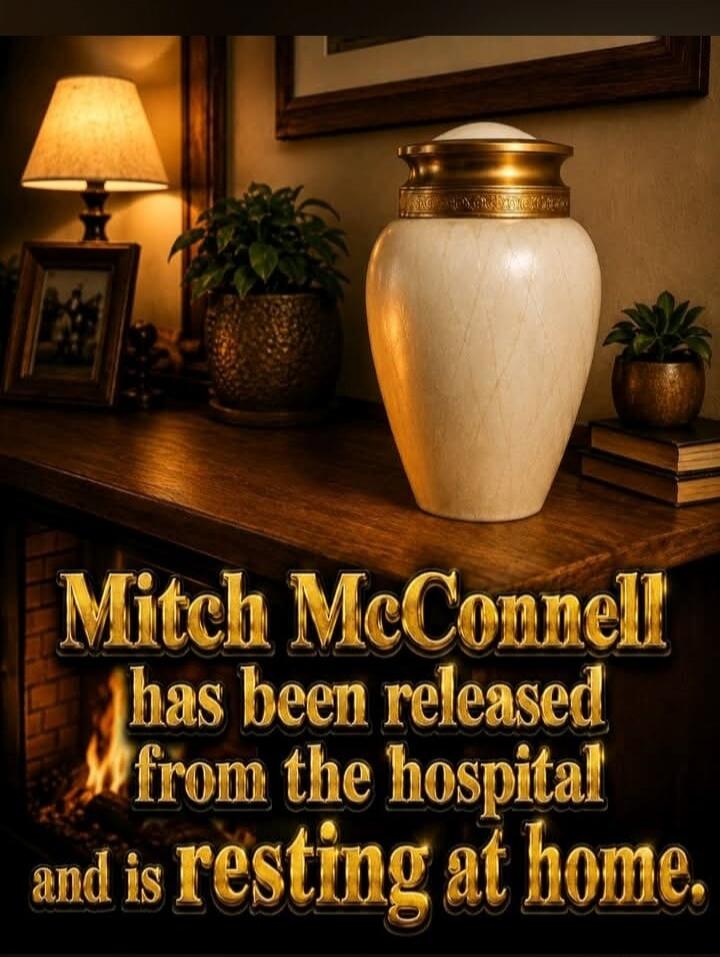 Mitch McConnell has been released from the hospital and is resting at home.