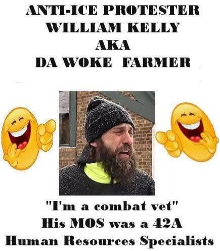 ANTI-ICE PROTESTER WILLIAM KELLY AKA DA WOKE FARMER

