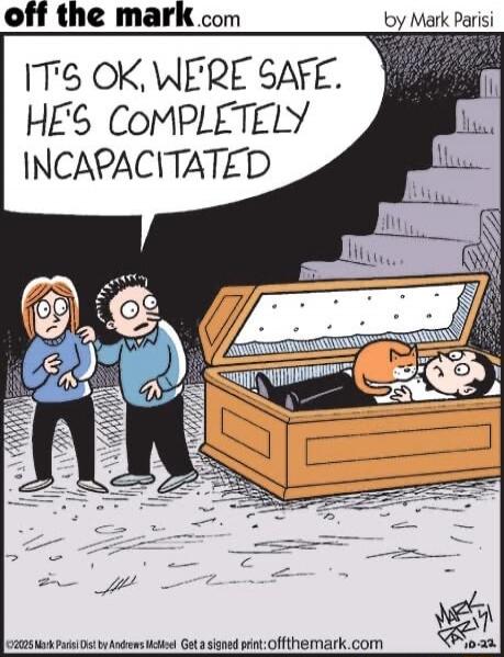 IT'S OK, WE'RE SAFE. HE'S COMPLETELY INCAPACITATED