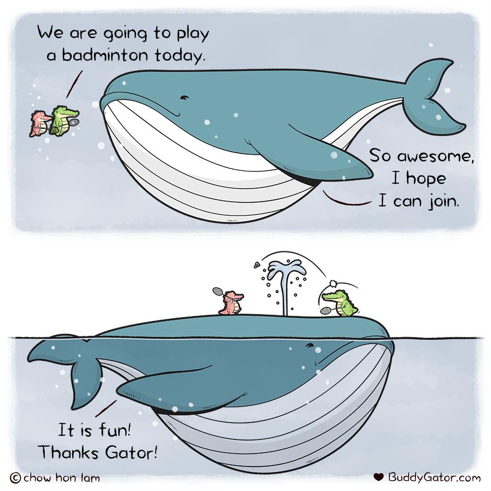 We are going to play a badminton today 7 So awesome Thanks Gator chow hon fam BuddyGatorcom