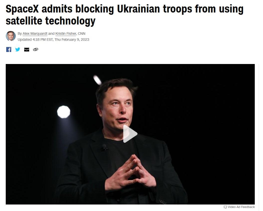 SpaceX admits blocking Ukrainian troops from using satellite technology 2