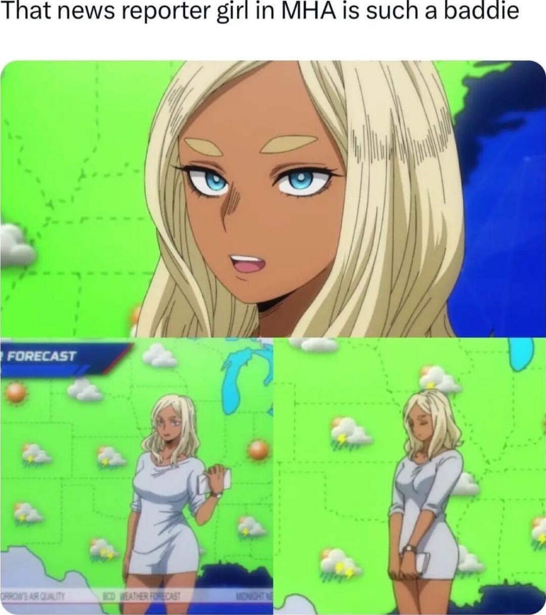 That news reporter girl iIn MHA Is such a baaadie
