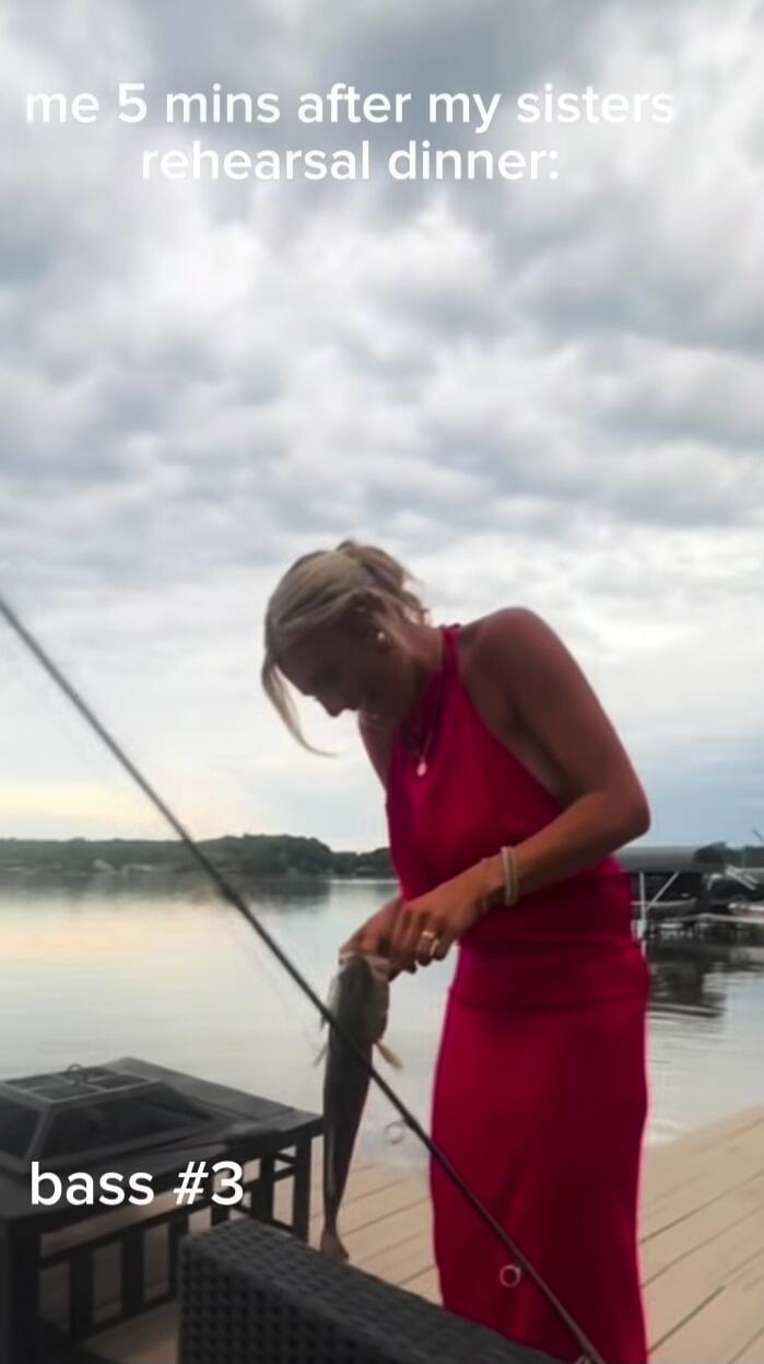 me 5 mins after my sisters rehearsal dinner: bass #3