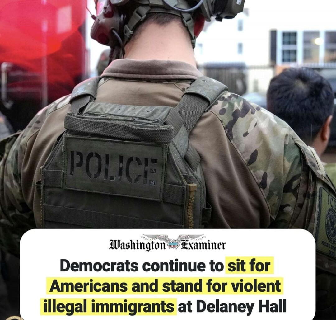 Washington Examiner Democrats continue to sit for Americans and stand for violent illegal immigrants at Delaney Hall.