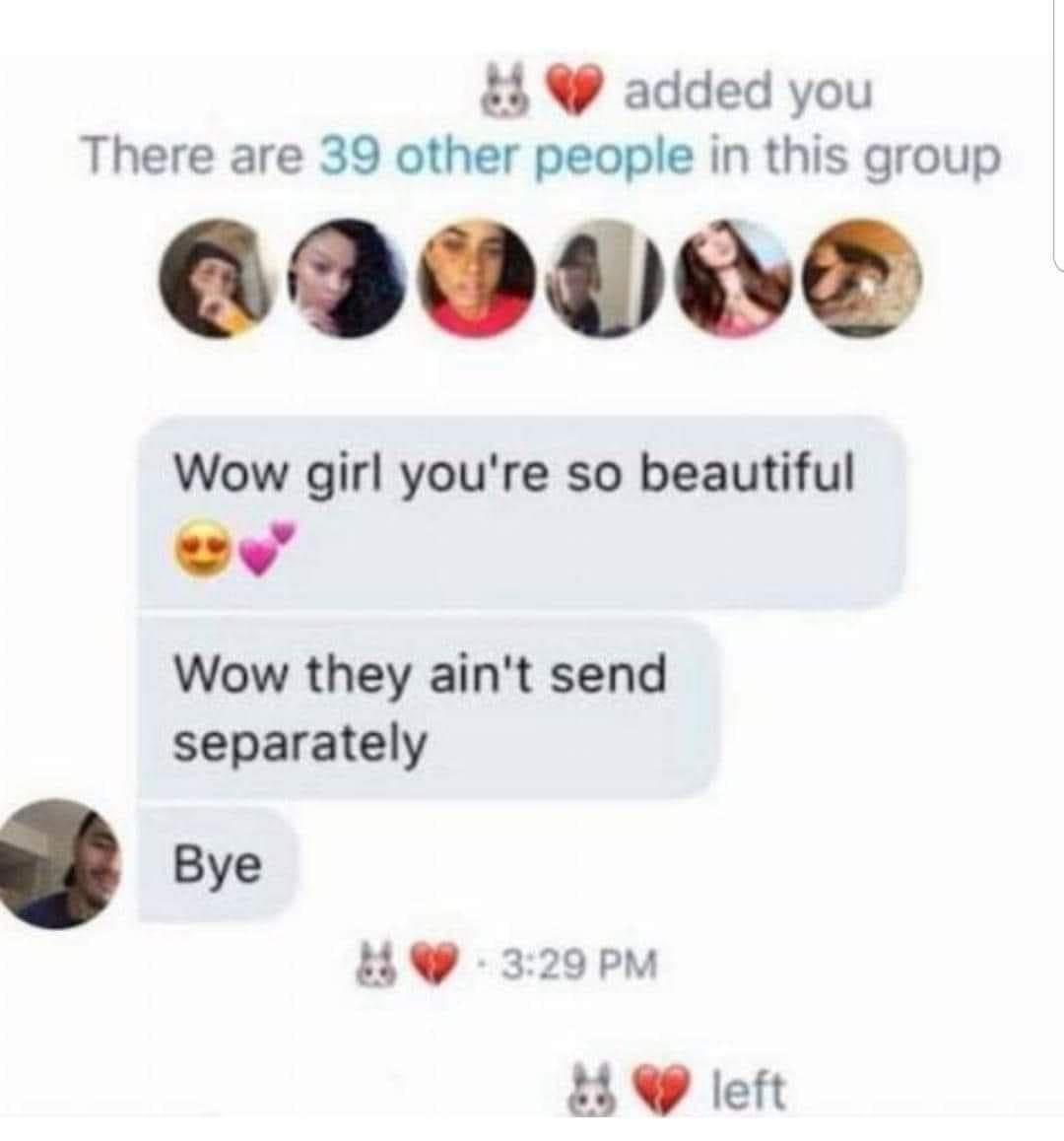 added you There are 39 other people in this group CIPVBHE Wow girl youre so beautiful oV Wow they aint send separately H 320pPM HW left