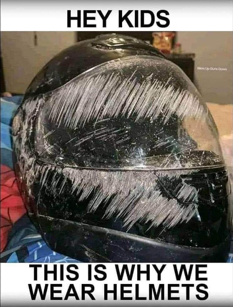 HEY KIDS THIS IS WHY WE WEAR HELMETS Bikes Up Girls Down