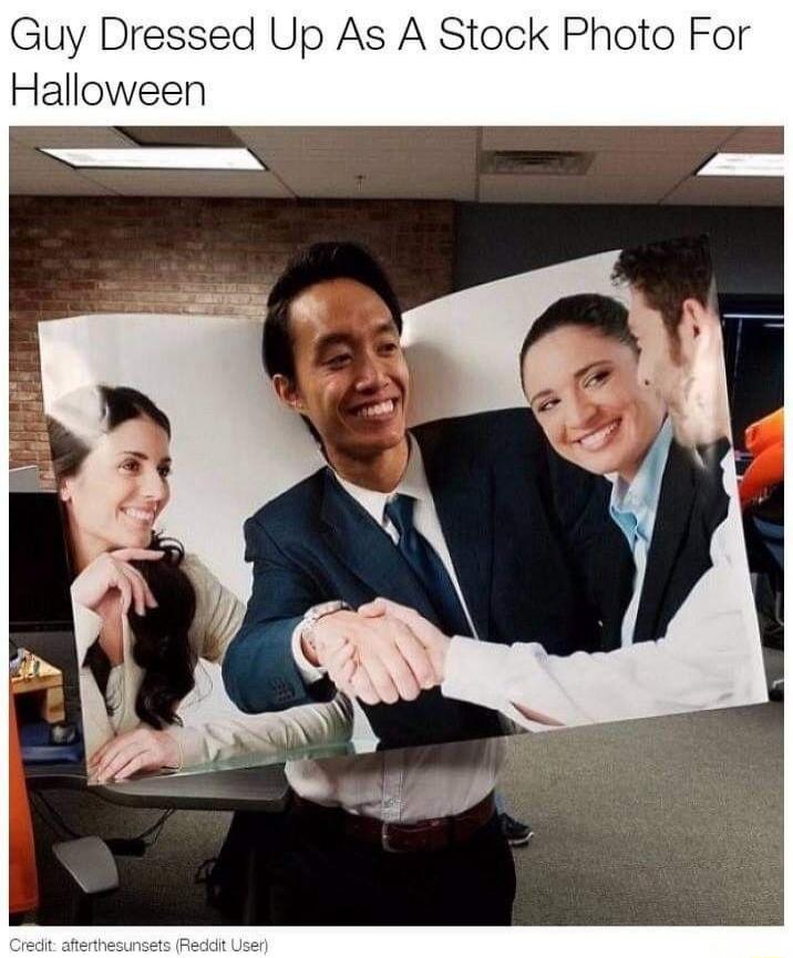 Guy Dressed Up As A Stock Photo For Halloween