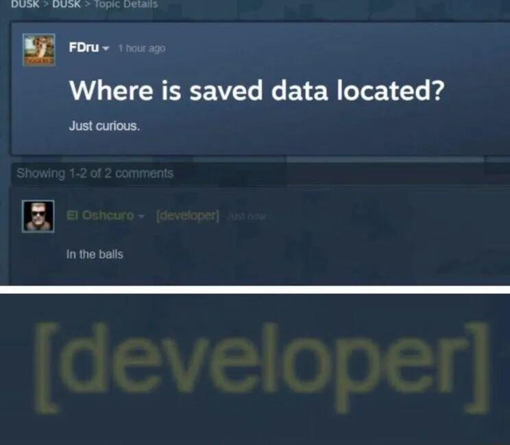 o Where is saved data located Just curious