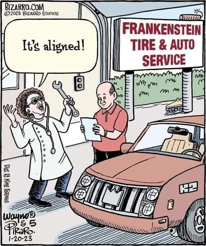 BizarkocoM 2023 BusRR Sas It aligned FRANKENSTEIN Il TIRE AuTO SERVICE sl fuff B