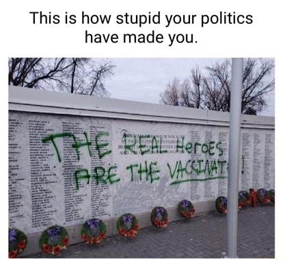 This is how stupid your politics have made you