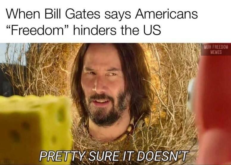 When Bill Gates says Americans Freedom hinders the US PRETY SURE IT DOESN T
