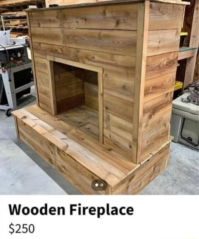 Wooden Fireplace 250