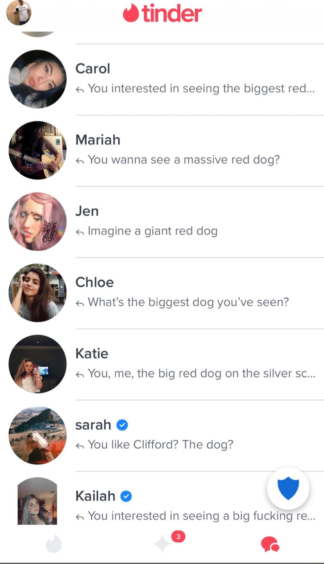 DGISCHO otinder Carol You interested in seeing the biggest red Mariah You wanna see a massive red dog Jen Imagine a giant red dog Chloe Whats the biggest dog youve seen Katie You me the big red dog on the silver sc sarah You like Clifford The dog Kailah You interested in seeing a big fucking re