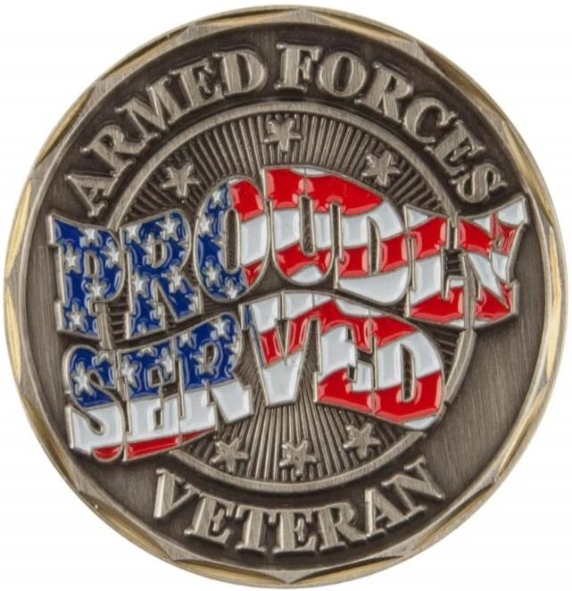 ARMED FORCES PROUDLY SERVED VETERAN
