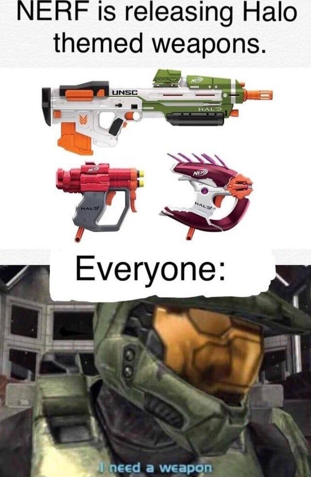 NERF Is releasing Halo themed weapons