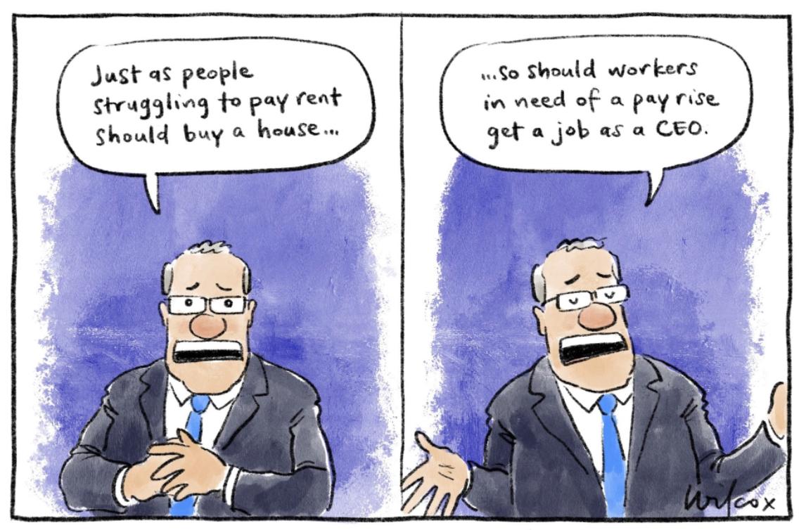 Just as PgPle wSo Should workers Shrqgtjlwg 1o pay reat in veed of a pay rise Shout buY a house 3 J as a CEO