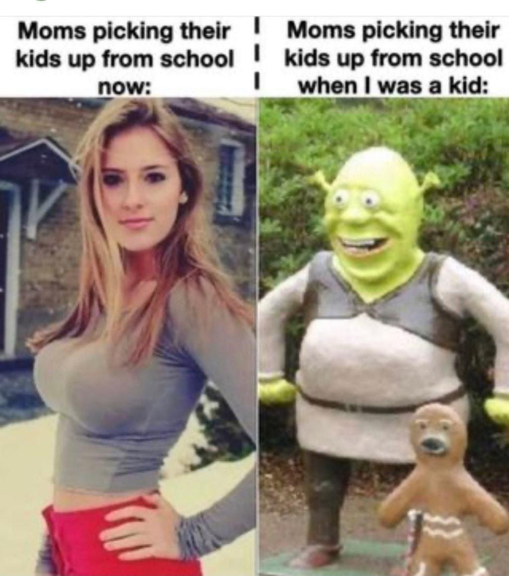 Moms picking their I Moms picking their kids up from school kids up from school when was a kid