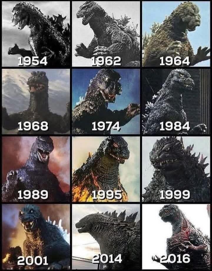 1954, 1962, 1964, 1968, 1974, 1984, 1989, 1995, 1999, 2001, 2014, 2016