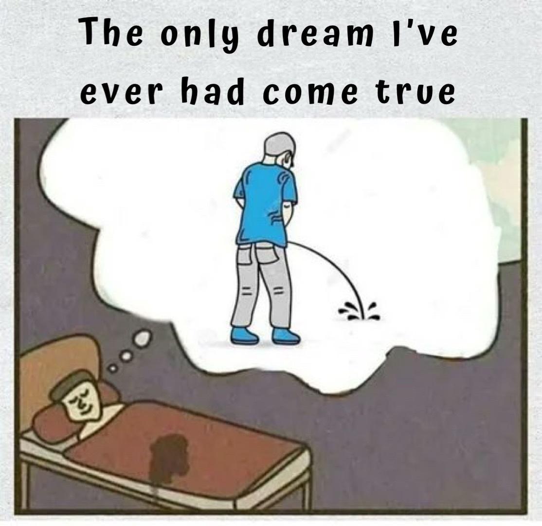 The only dream Ive ever had come truve
