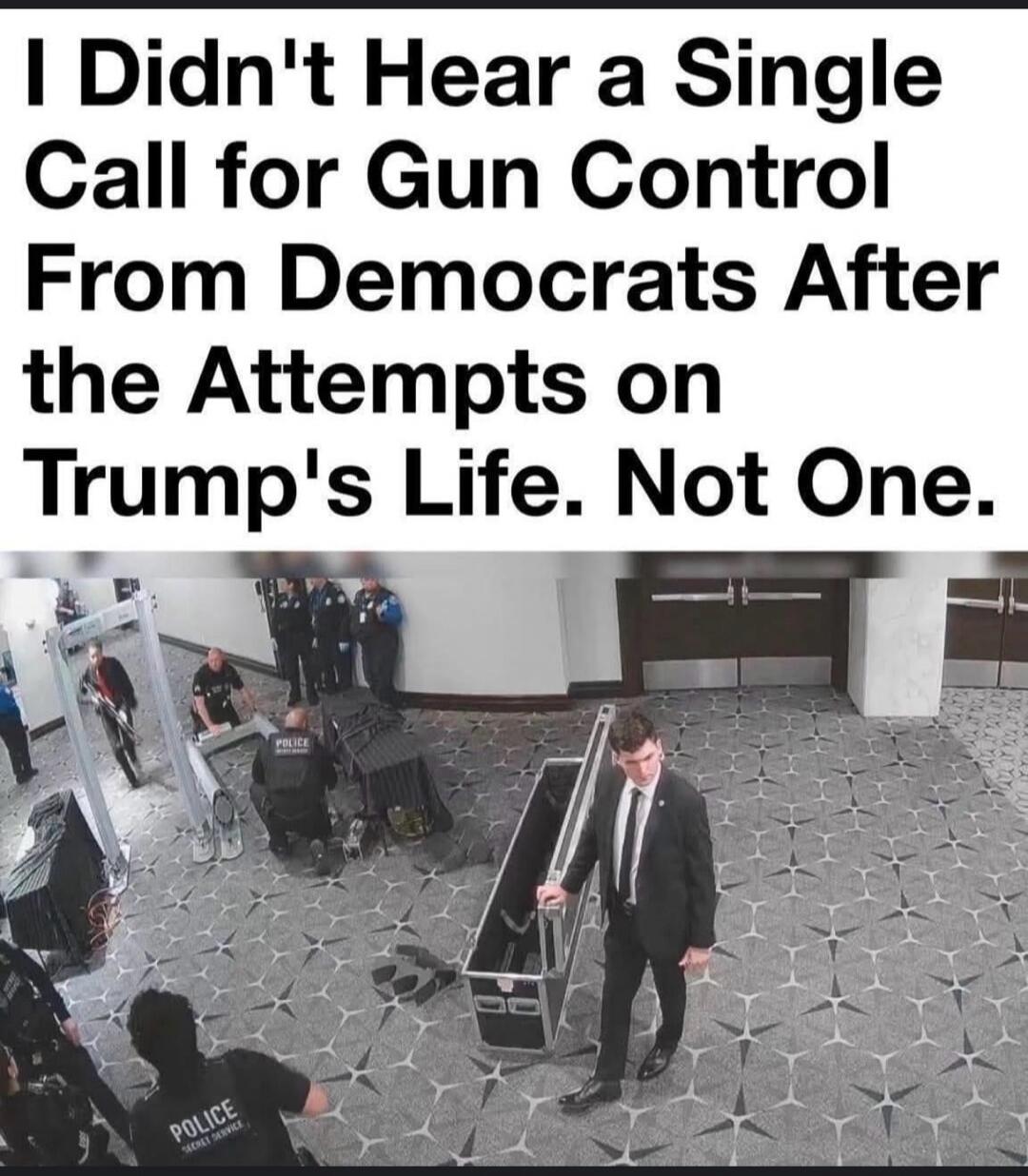 I Didn't Hear a Single Call for Gun Control From Democrats After the Attempts on Trump's Life. Not One.