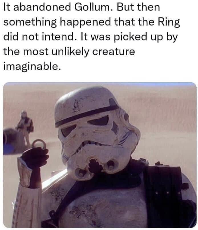 It abandoned Gollum But then something happened that the Ring did not intend It was picked up by the most unlikely creature imaginable
