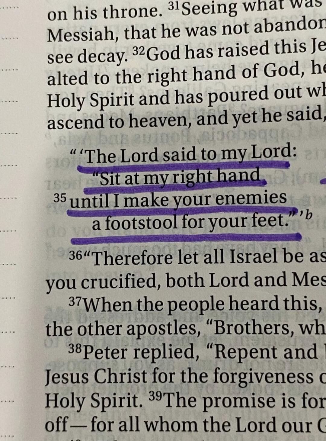 The Lord said to my Lord: 