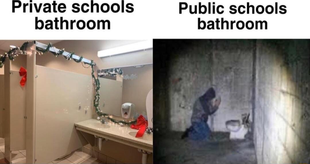 Private schools Public schools bathroom bathroom