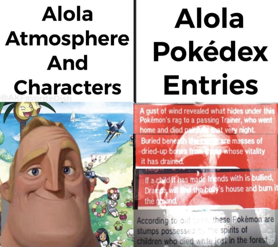 Alola Alola Atmosphere Afid Pokdex Characters E n_tries