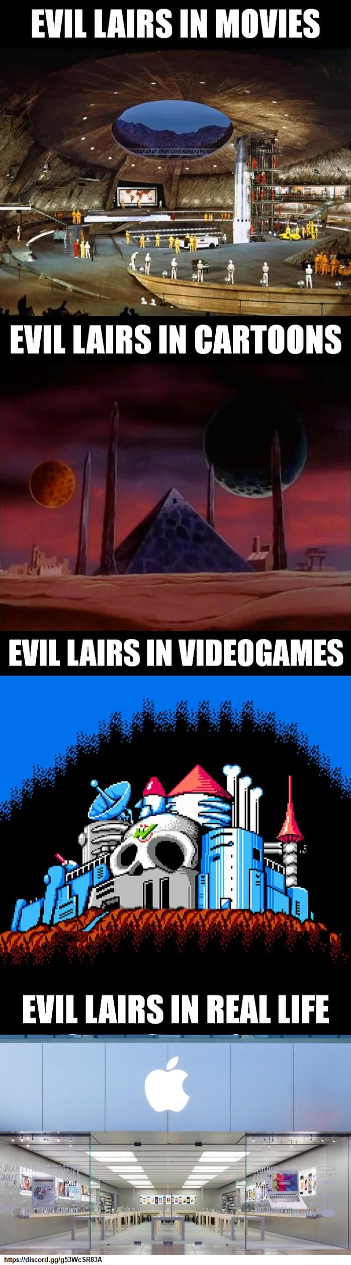 EVIL LAIRS IN CARTOONS