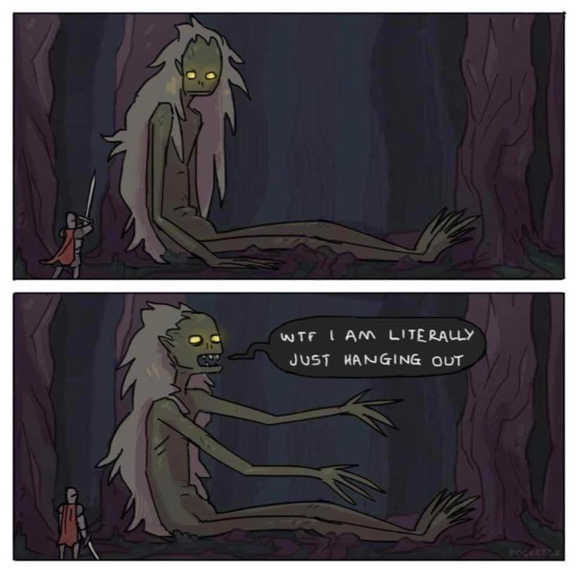 WTF AN LITERALLY JUST HANGING QuT Posted in rEldenring reddit