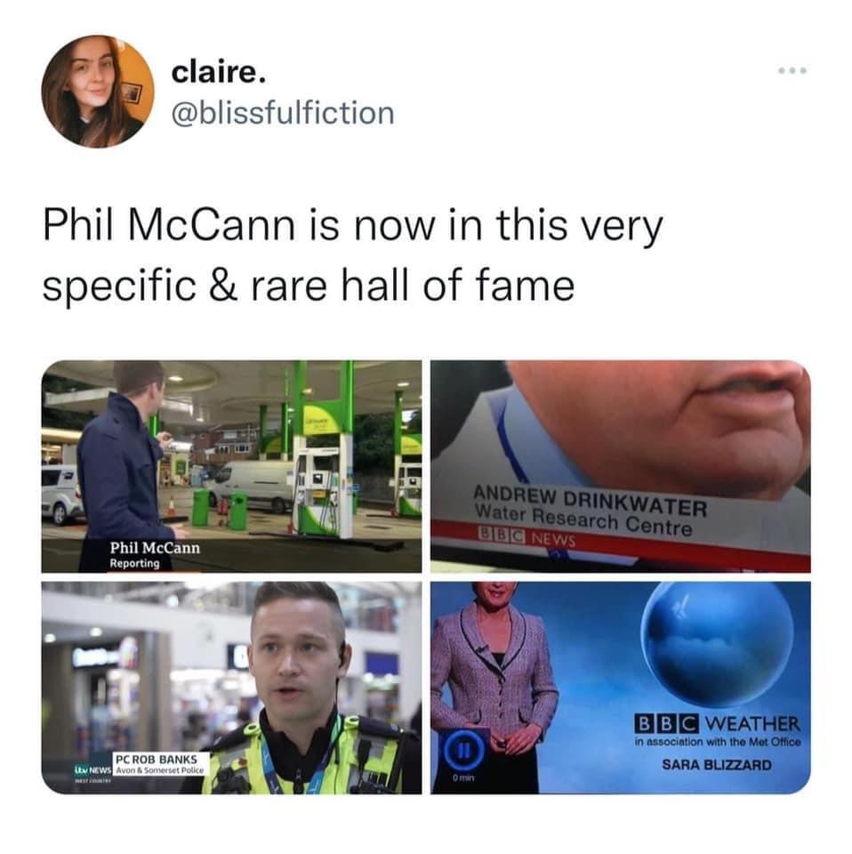 claire blissfulfiction Phil McCann is now in this very specific rare hall of fame Phil McCann Reporting