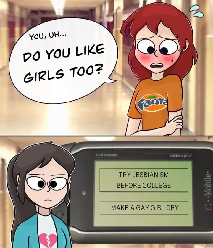 TRY LESBIANISM BEFORE COLLEGE MAKE A GAY GIRL CRY