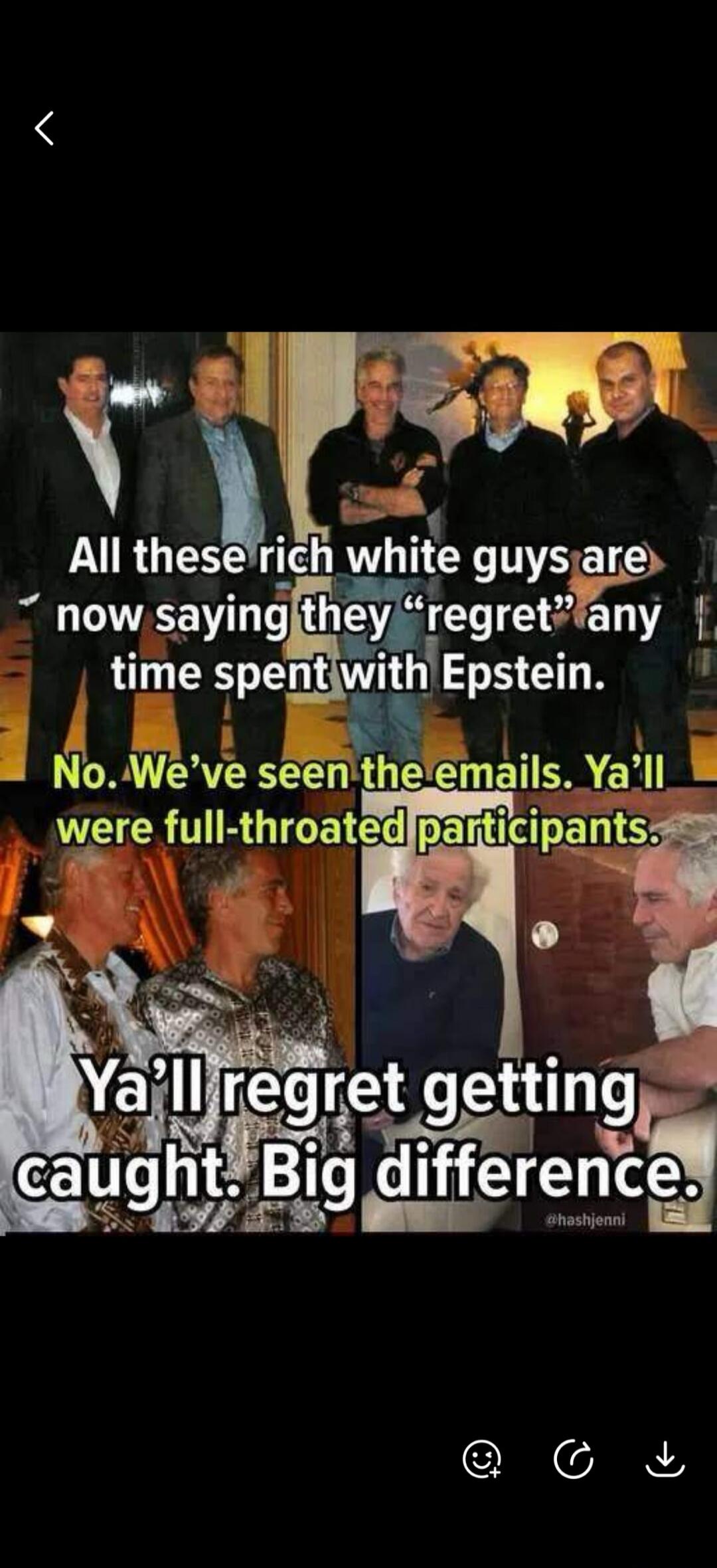 All these rich white guys are now saying they 