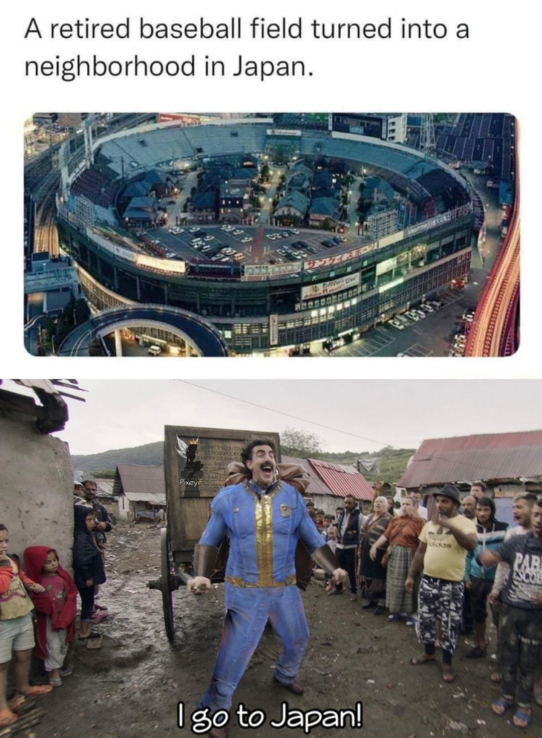 A retired baseball field turned into a neighborhood in Japan g0 to Japan