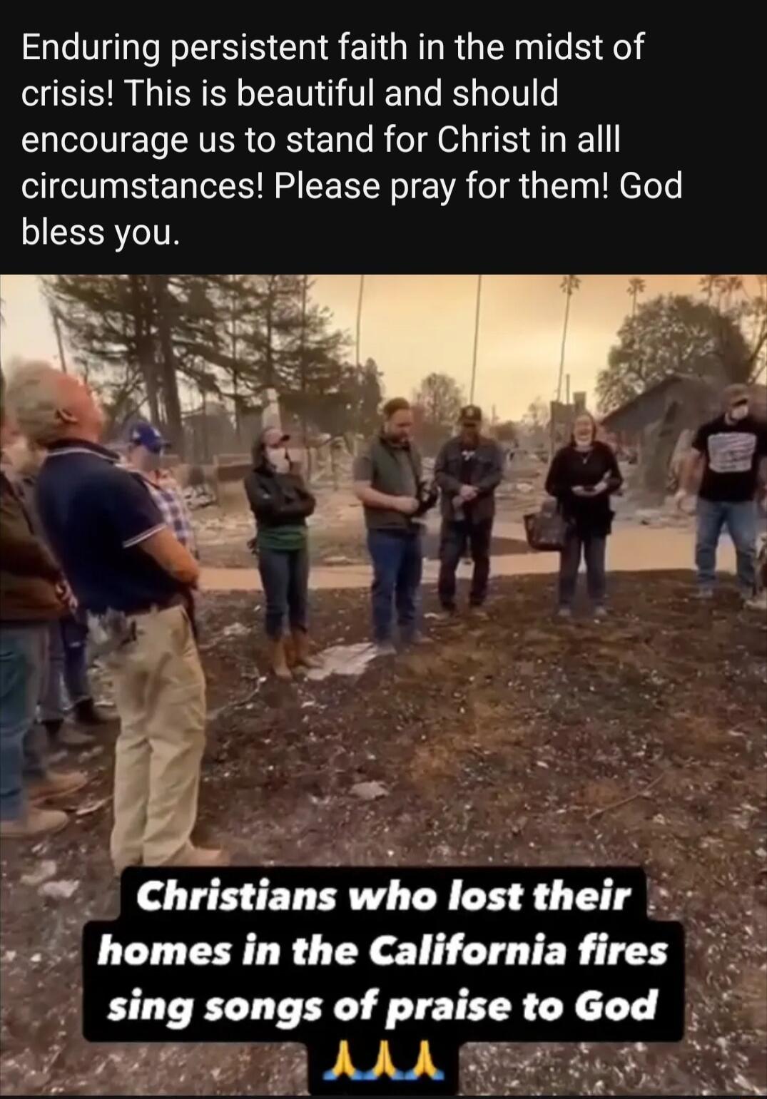 Enduring persistent faith in the midst of crisis This is beautiful and should encourage us to stand for Christ in alll circumstances Please pray for them God bless you