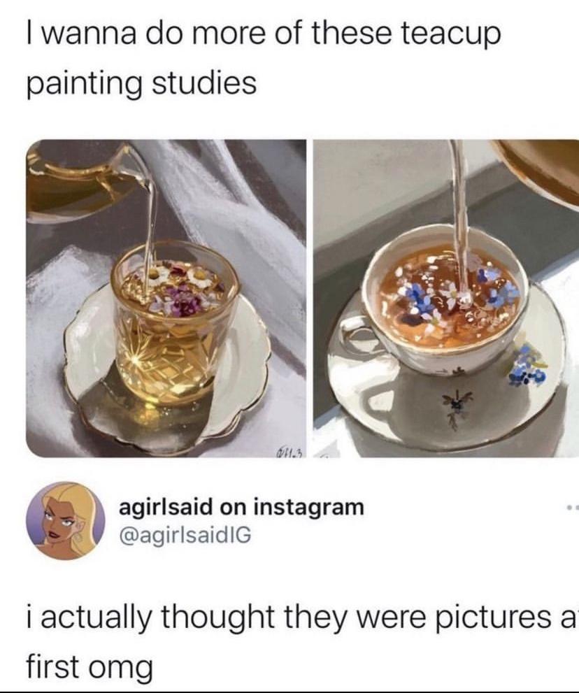 wanna do more of these teacup painting studies L S g R agirlsaid on instagram V agirlsaidlG i actually thought they were pictures a first omg