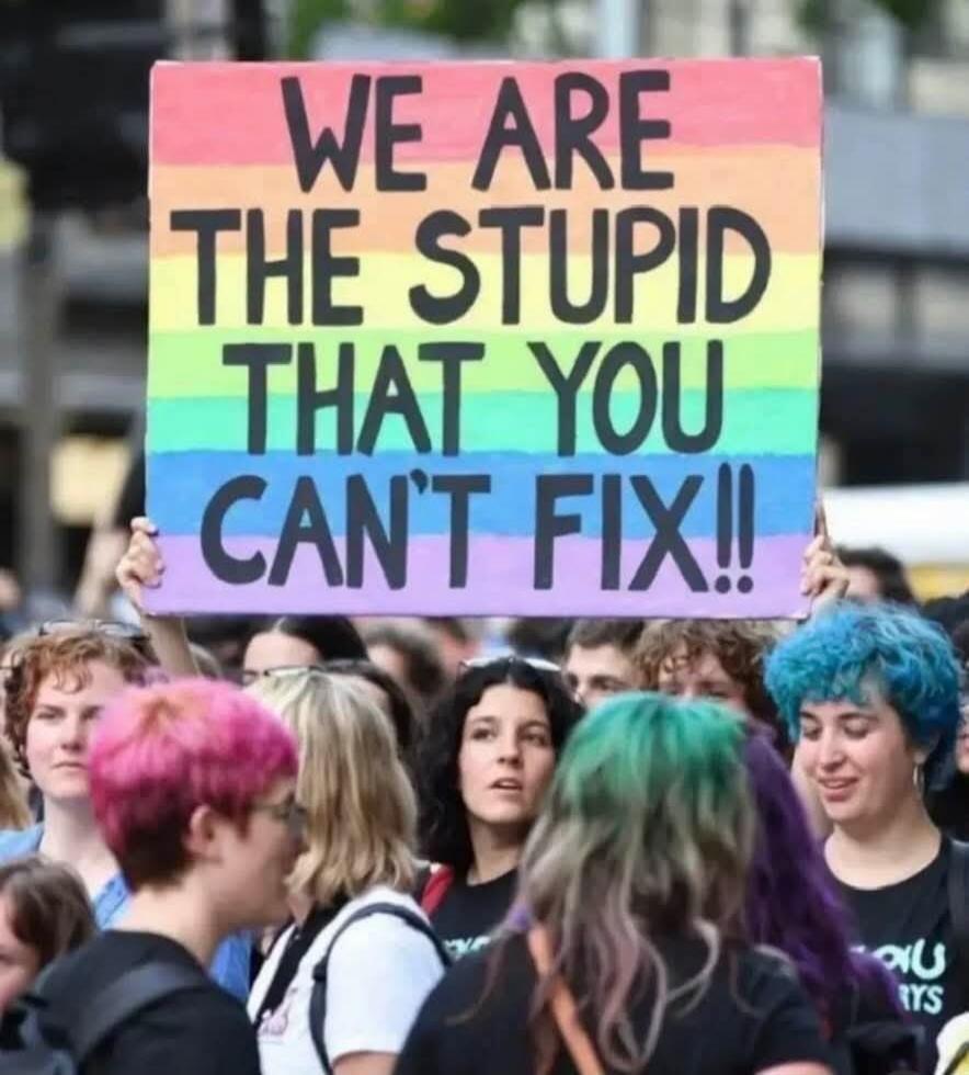 WE ARE THE STUPID THAT YOU CAN'T FIX!!