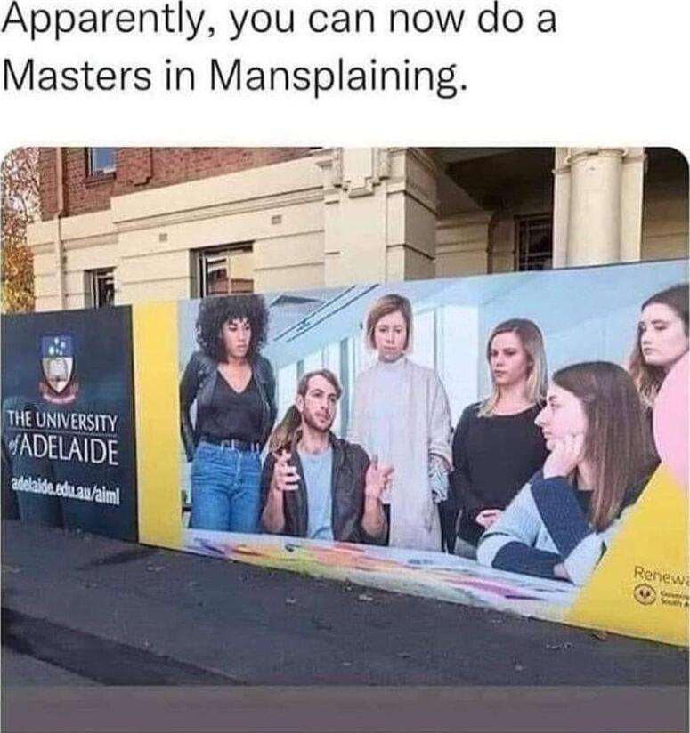 Apparently you can now Masters in Mansplaining 5 T e STy YADHAIDE