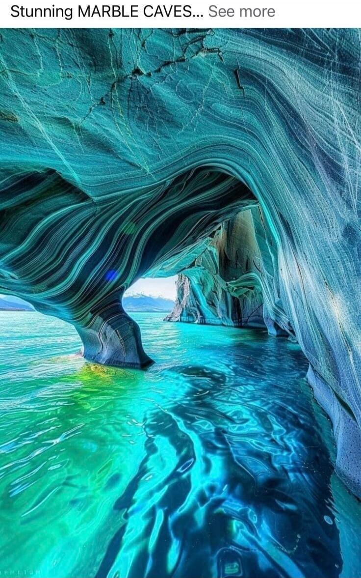 Stunning MARBLE CAVES... See more