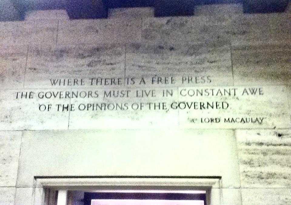 IHE OVRNRS M ST LIVE lN tNlNl AWE OF THE OPINTONS OF THE GOVERNED A LORD MAC UW vl st o B