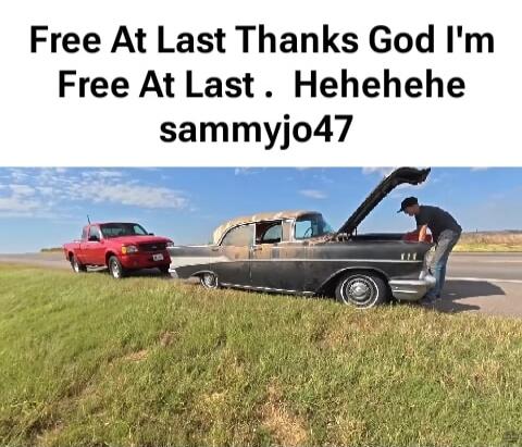 Free At Last Thanks God I'm Free At Last . Hehehehe sammyjo47