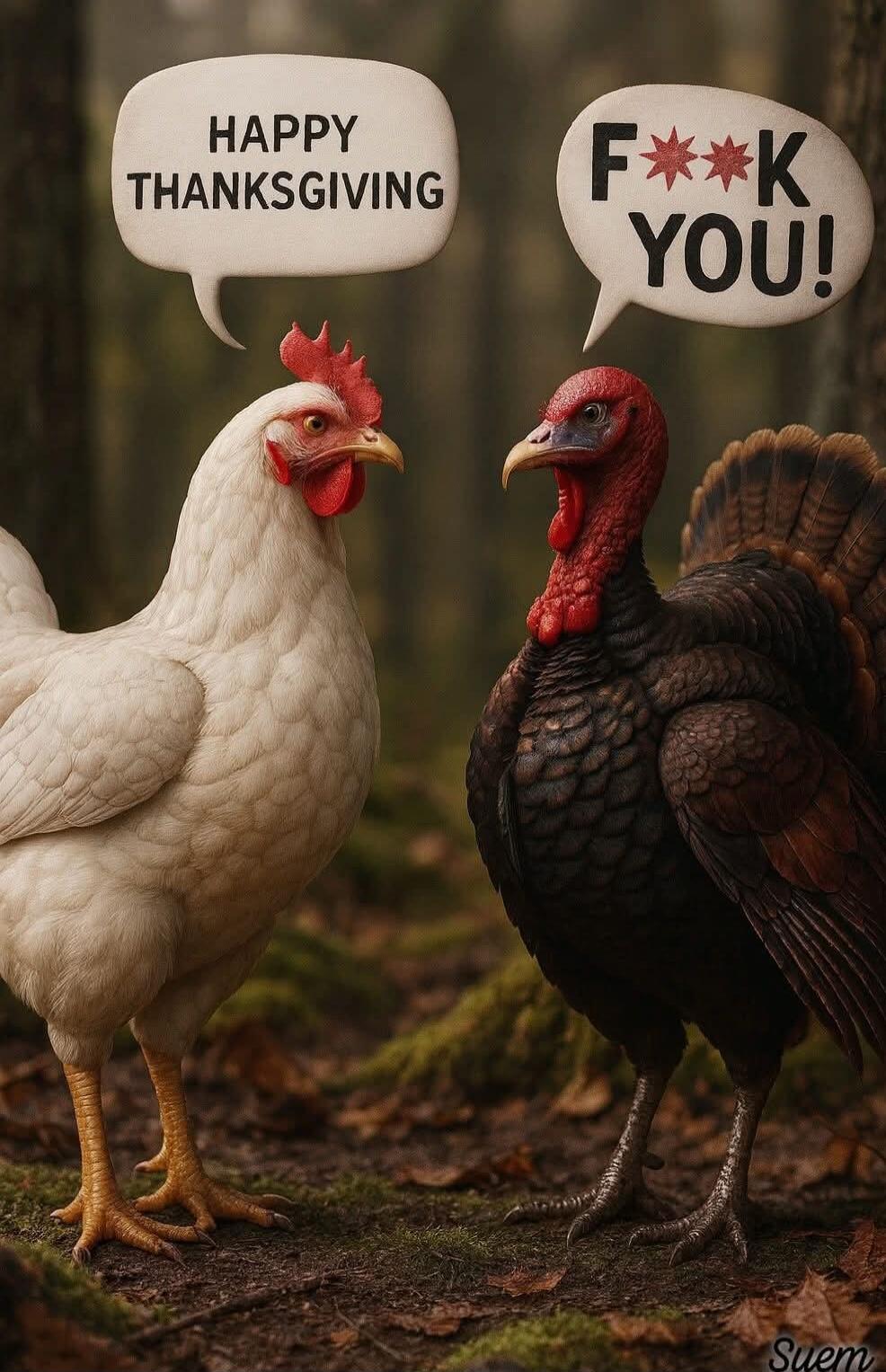 HAPPY THANKSGIVING
F**K YOU!