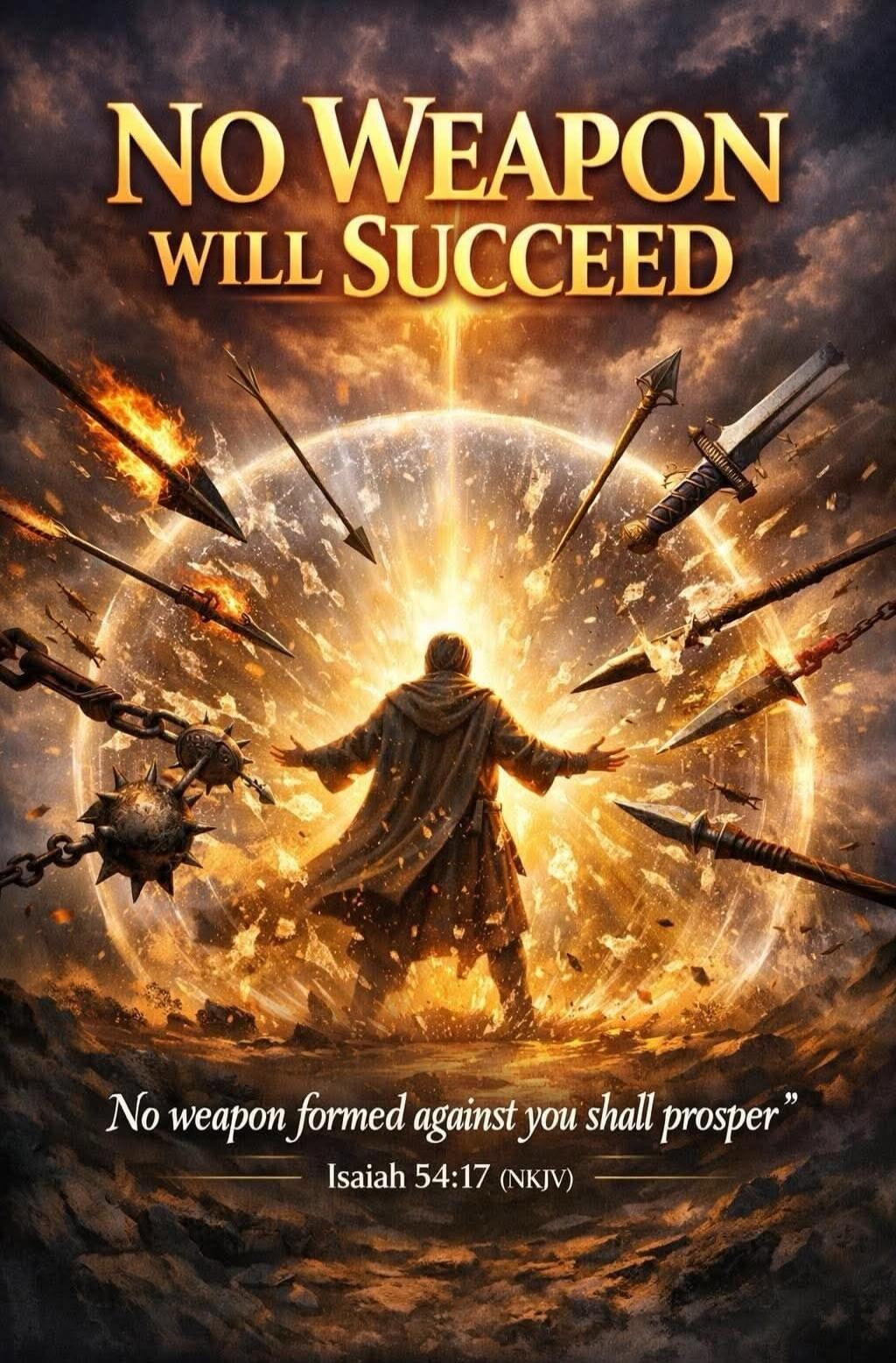 NO WEAPON WILL SUCCEED No weapon formed against you shall prosper Isaiah 54:17 (NKJV)