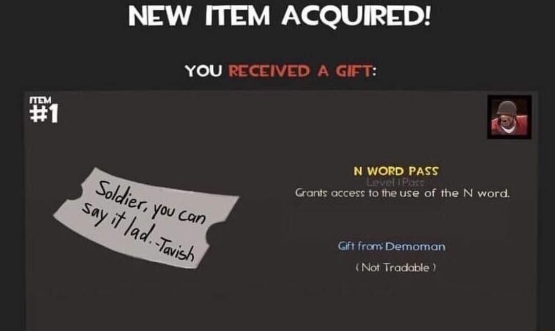 NEW ITEM ACQUIRED YOU RECEIVED A GIFT oo