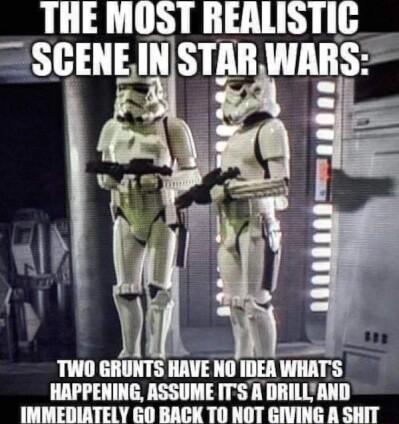 THE MOST REALISTIC ASGEHEIN STAR WAIIS e TWO GHUNTS HAVENO IDEAWHATS HAPPENING ASSUME ITS A DRILLAND IMMEDIATELY 60 RACK T0 NOT GIVINE A SHIT