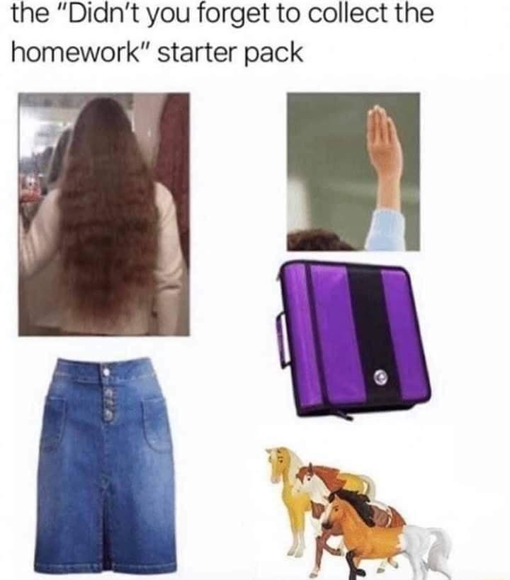 the Didnt you forget to collect the homework starter pack