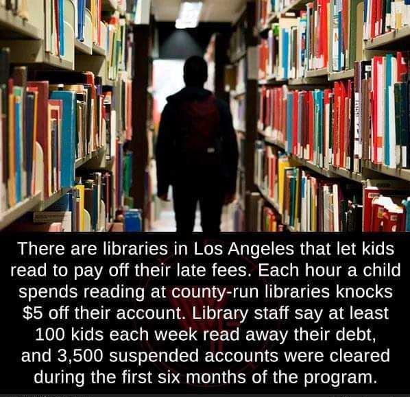 Ev J I l H Ll There are Ilbranes in Los Angeies that let kids CET RGN EV ARG M ETCR S 1ol W o V g Wl o1 o spends reading at county run libraries knocks 5 off their account Library staff say at least 100 kids each week read away their debt L s ReRTOIO RSV o Tolo To R ololo 1 SRNVT SR EETTe during the first six months of the program