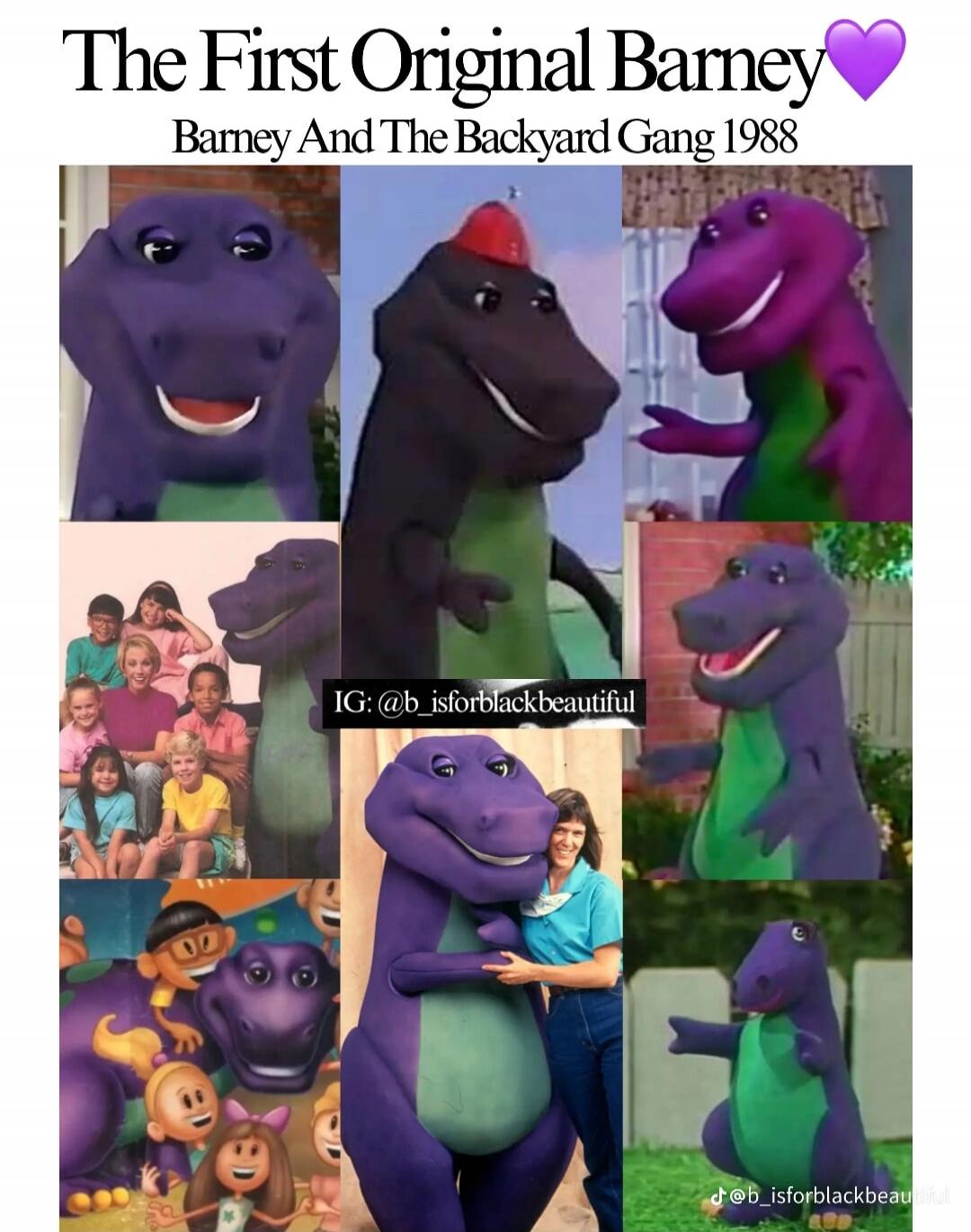 The First Original Barney Barney And The Backyard Gang 1988 IG: @b_isforblackbeautiful @b_isforblackbeautiful